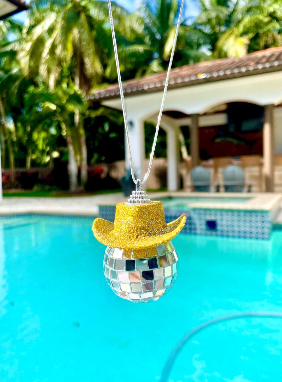 Gold Glitter Disco Cowgirl Rear View Mirror Car Accessories L Etsy