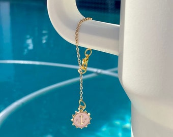 Pink Anchor Tumbler Cup Charm l Pink Anchor Tumbler Cup Gold Charm l Anchor Tumbler Cup Charm l Colorful Tumbler Gift Charm