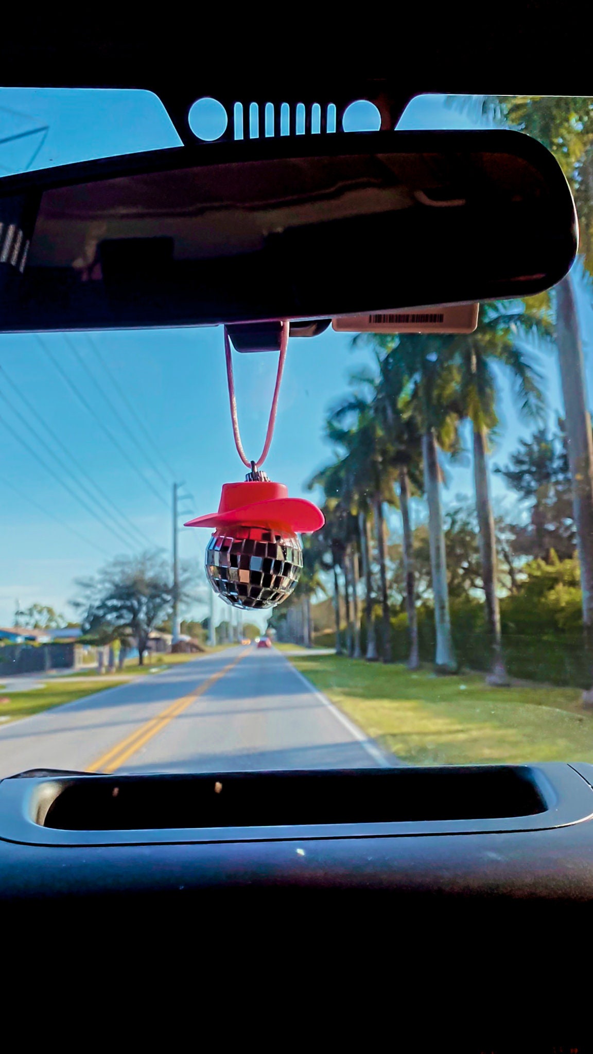 Buy Pink Cowgirl Hat Disco Ball Car Hanging Rear View Mirror Accessory L  Cowboy Disco Ball and Pink Hat L Trendy Car Accessories L Car Decor Online  in India 