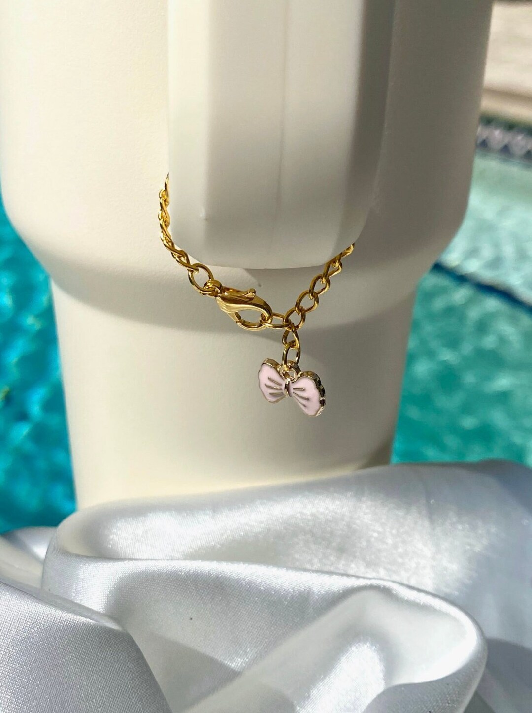Coquette Light Pink Bow Tumbler Cup Charm L Pink Bow Decor Tumbler Cup ...