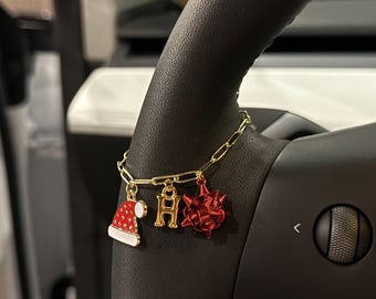 Christmas Build Your Own Custom Steering Wheel Car Charm l Car Accessories Custom Personalized Gift l Car Jewelry Custom Charm Car Hanging