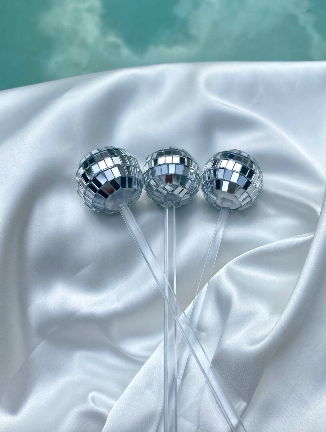 Disco Ball Drink Stirrer L Drink Disco Stirrers L Disco Party Etsy
