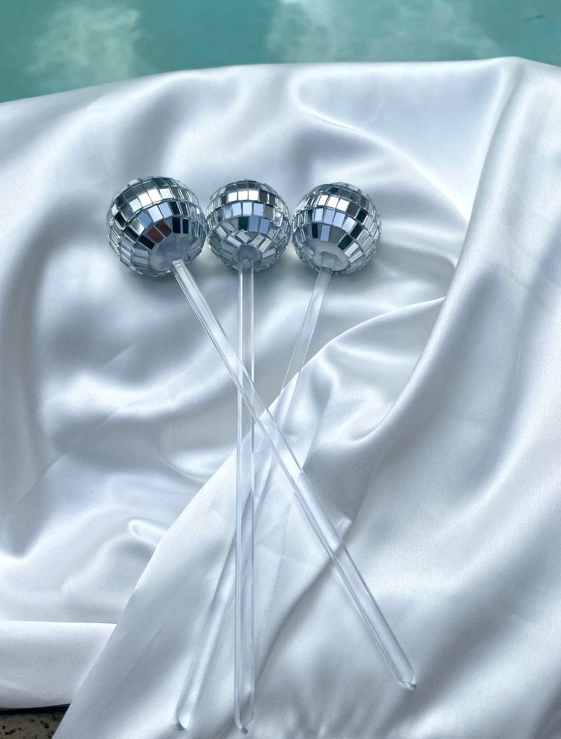 Disco Ball Drink Stirrer L Drink Disco Stirrers L Disco Party Etsy