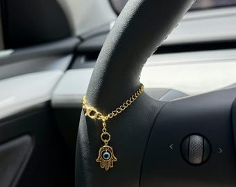 Hamsa Charm Steering Wheel Hamsa Charm Accessory l Car Charm Accessory l Car Accessory l Car Charms l Car Decor l Unique Trendy Car