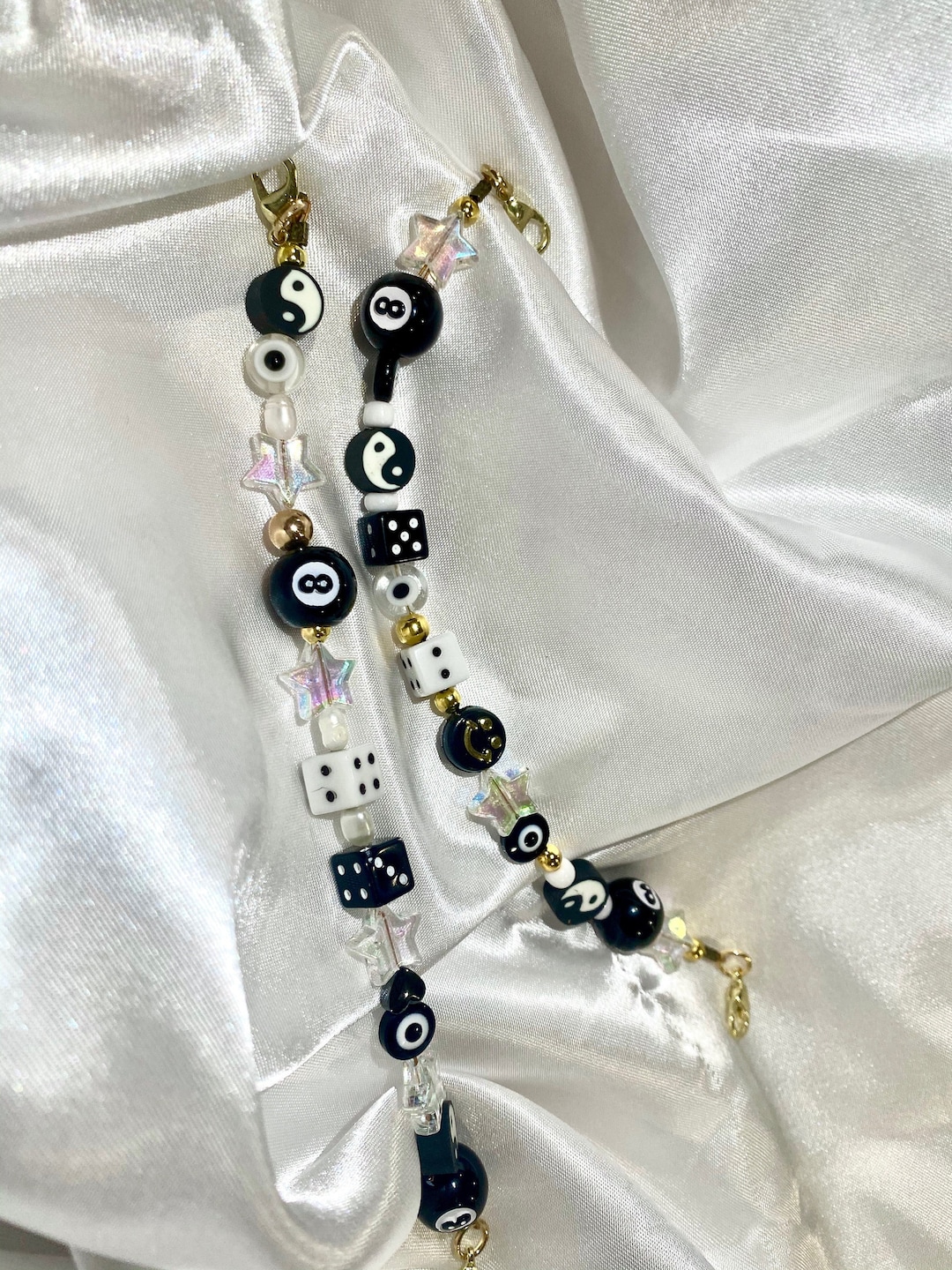 Shoe Sneaker Beaded Charms L Black Minimal Beaded Charms L Tennis Shoe