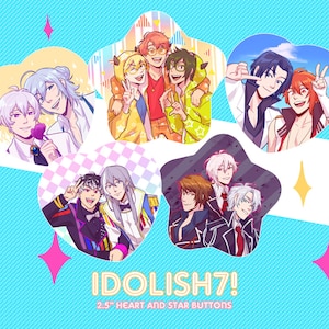 IDOLISH7 star and heart buttons