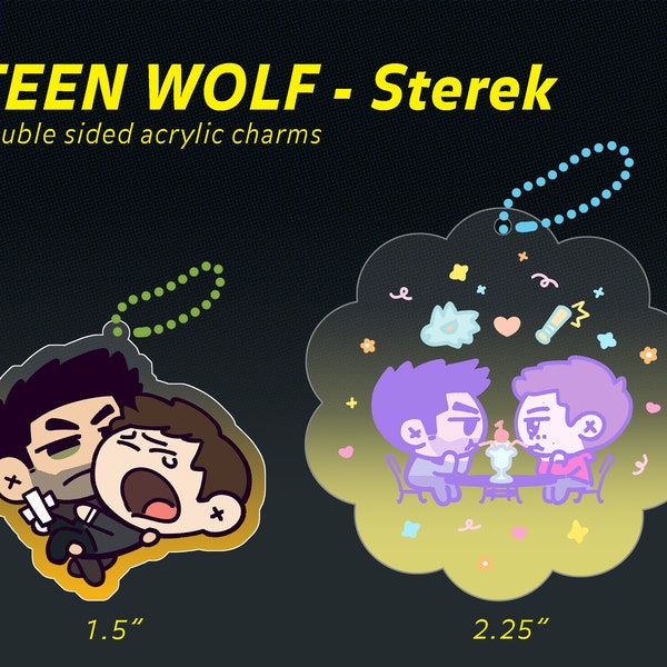 TEEN WOLF- Sterek acrylic charms