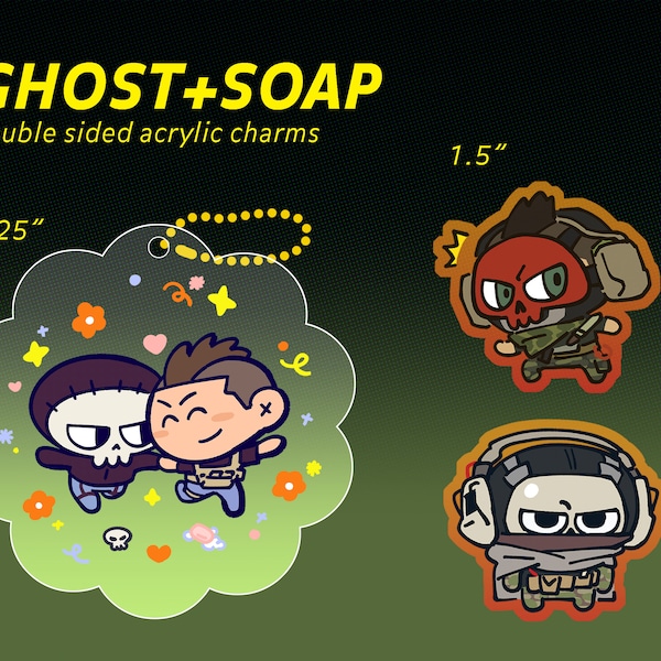 Call of Duty Ghost + Soap acrylic charm