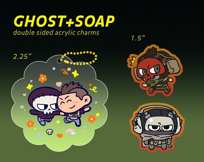 Call of Duty Ghost Soap acrylic charm image 1