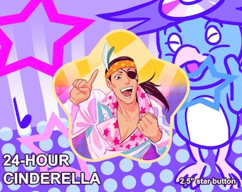 Yakuza - Goro Majima 24 hour cinderella star shaped button