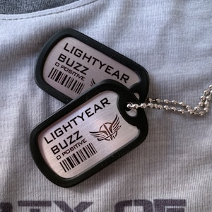 Buzz Lightyear Dog Tags - Star Command Dog Tags - Buzz Lightyear pendant - Buzz Lightyear Cosplay - Buzz Lightyear - Gift for Dad - Birthday