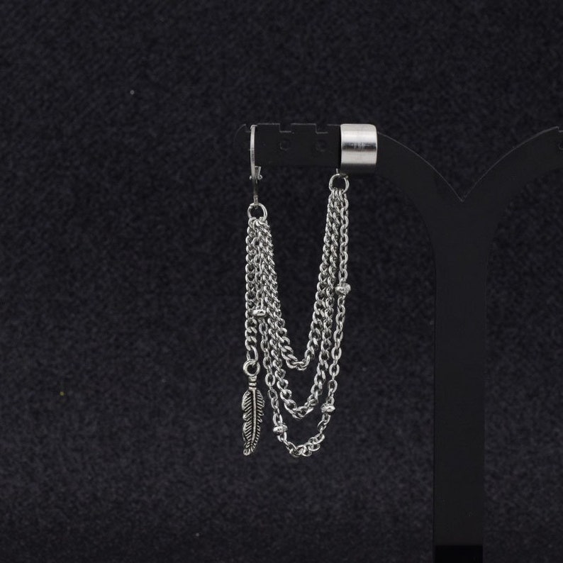 Ear Cuff Chain Punk Chain Ear Cuff Ear Cuff Boys Ear Chain Etsy