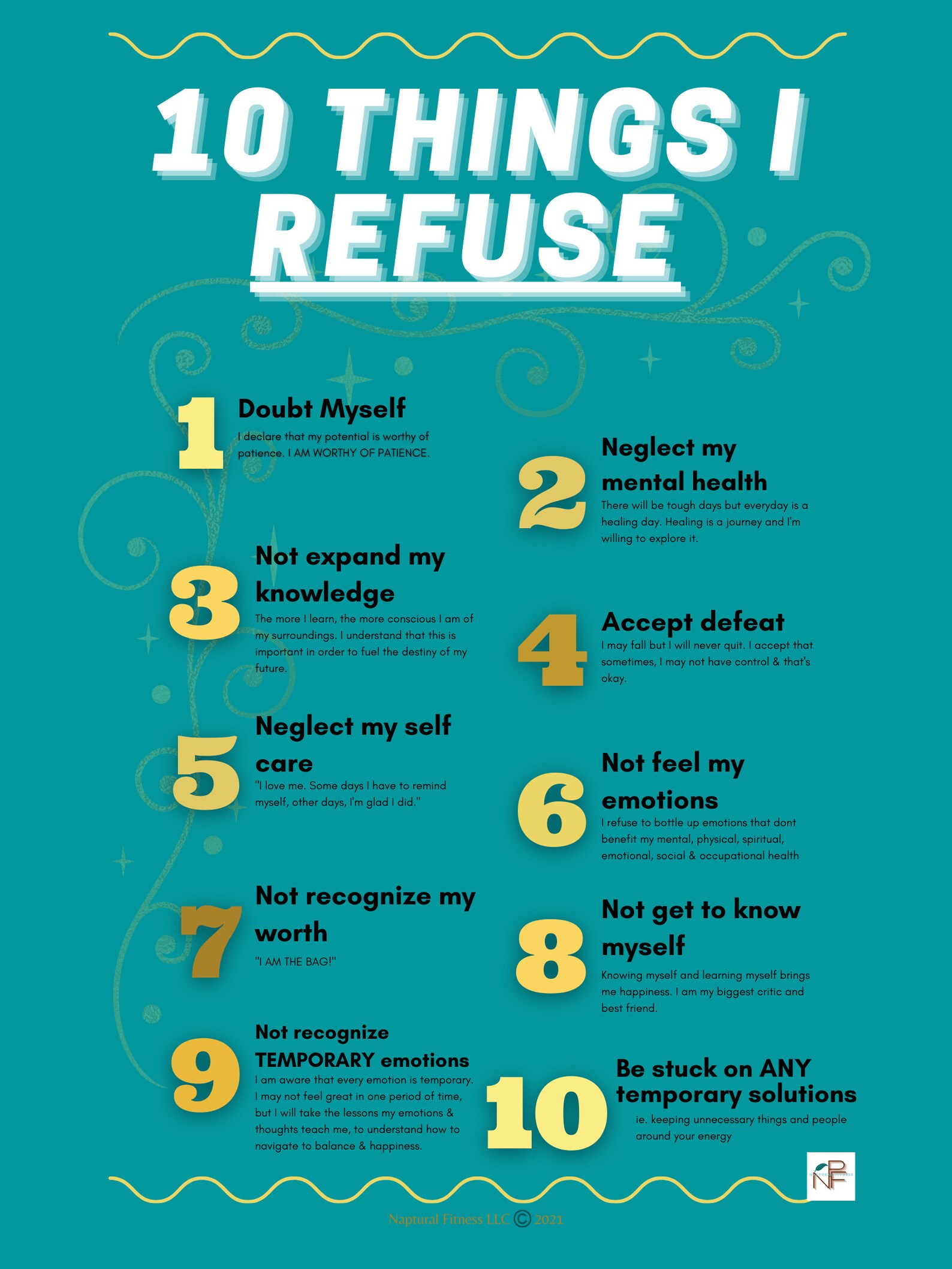 10 Things I Refuse | Etsy