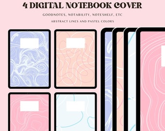 Pastel Abstract Digital Notebook Covers (PDF)