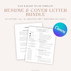 Professional Canva Resume Template| Resume Template for Canva | Executive  Modern Resume Template  | 2023 CV Template | Resume Template 2023