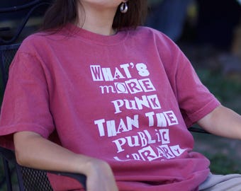 Public library Unisex T-shirt/ Banned books/ 100% Ringspun Cotton.