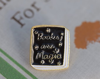 Books are magic enamel pin/ library pin