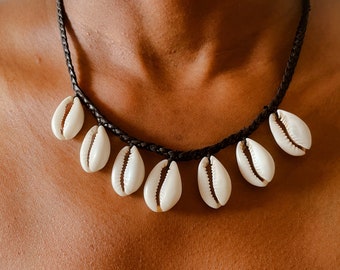 Natural Cowrie Shell Necklace, Cowrie Shell Choker, Cowrie Necklace, Cowrie Shell Jewelry