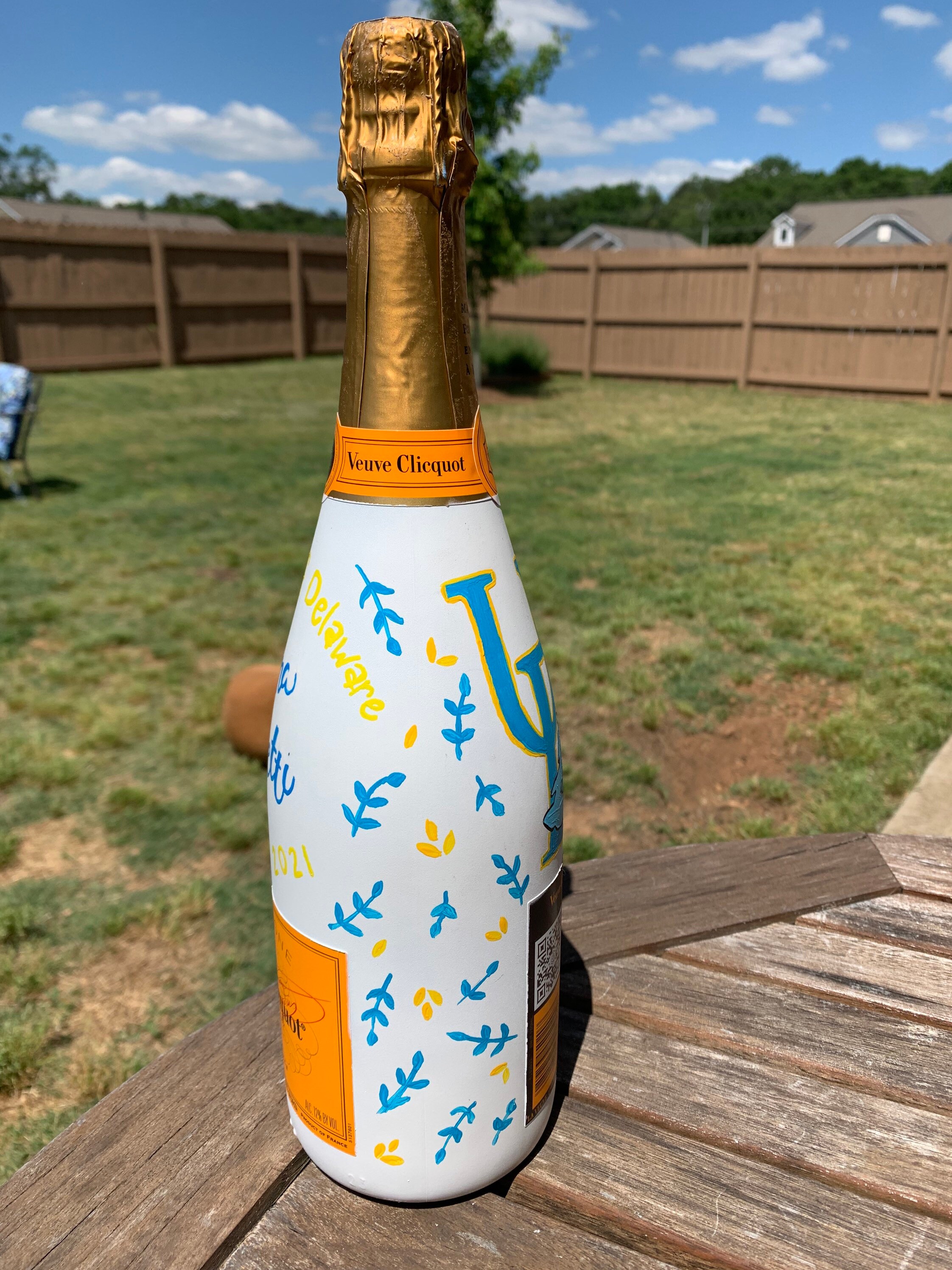 Personalized Painted Champagne BottleCustom Celebratory Etsy