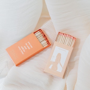 Pink/Pumpkin tip long matches striker for candles incense