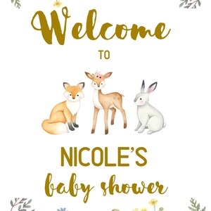 Adventure Awaits Forrest Creature Baby Shower Set