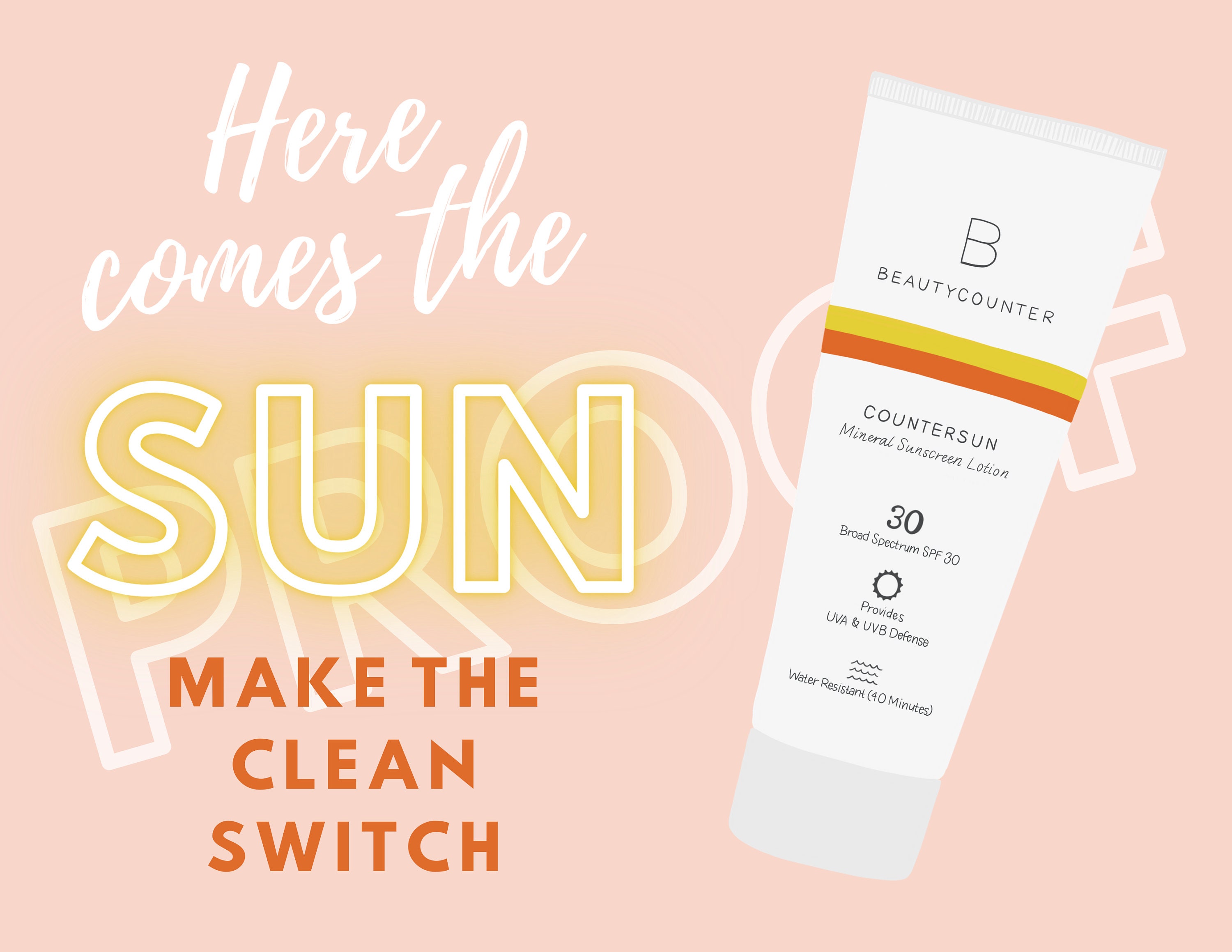 Beautycounter Countersun Mineral Sunscreen Promo Postcard Digital File