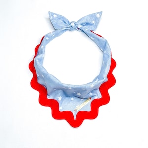 4th of July Rick Rack Dog Bandana // Red, White, Blue // Stars Stripes // SUMMER // Dog Bandana Scarf