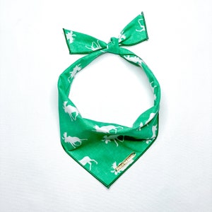 Moose Dog Bandana // GREEN MOOSE // Wildlife, Moose, Summer, Spring, Fall, Winter // Dog Bandana Scarf