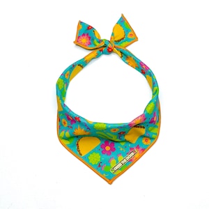 Taco Dog Bandana // Tacos, Tequila, Mexican Food, Margaritas // Cinco de Mayo // TURQUOISE // Dog Scarf, Bandana