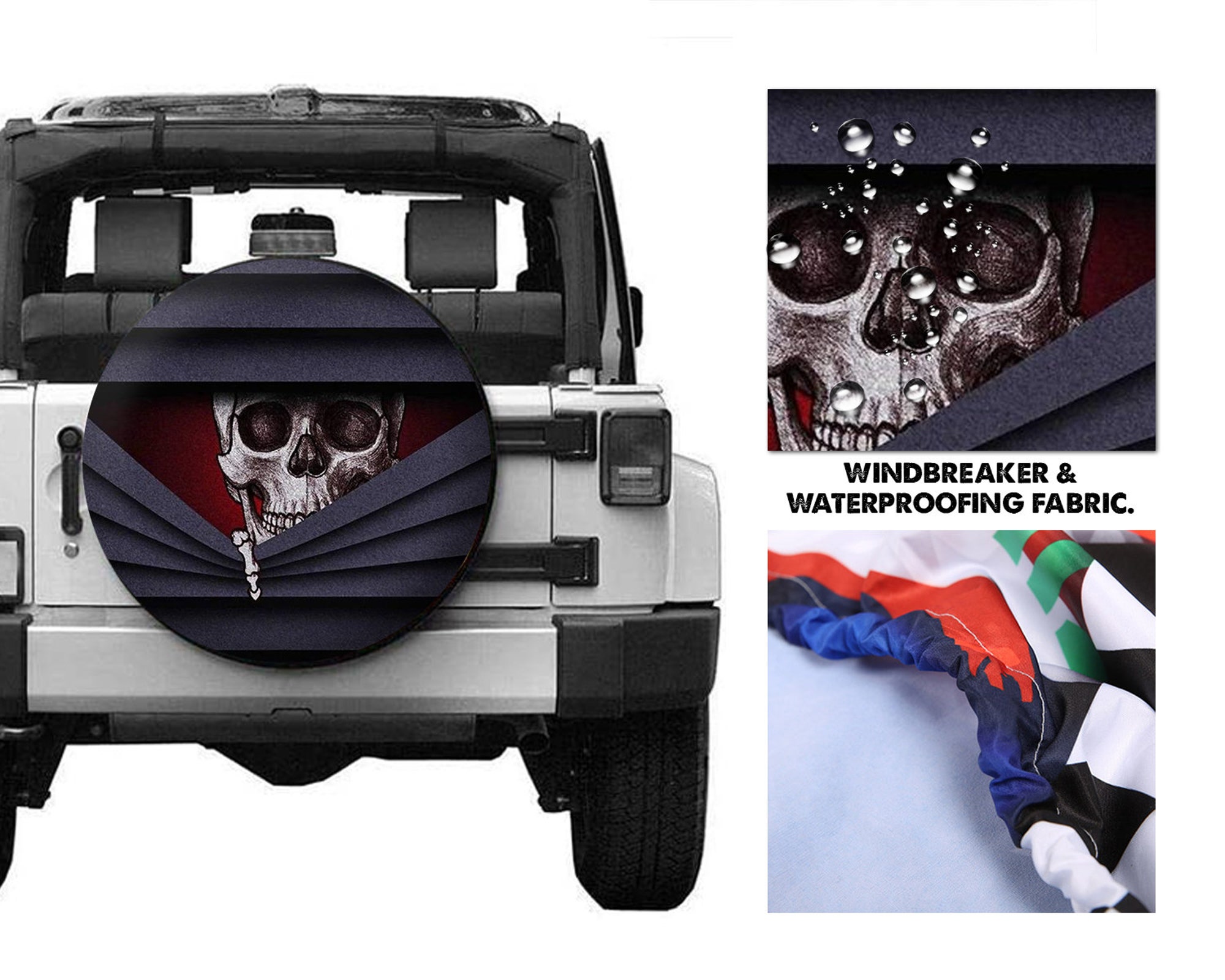 Funny Skeleton Spare Tire Cover