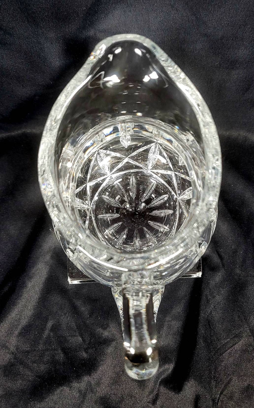 Vintage Block Crystal Pitcher Etsy