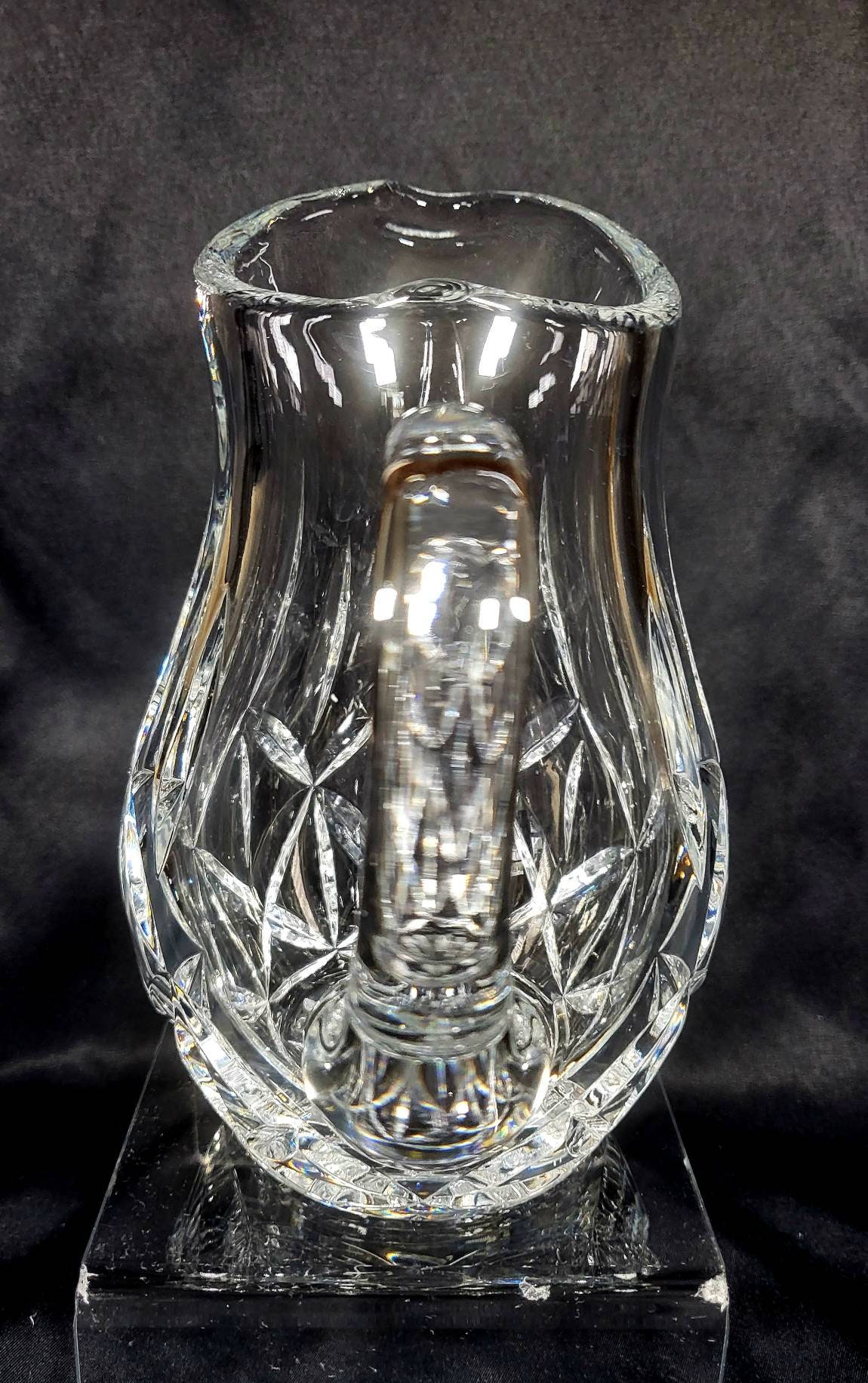 Vintage Block Crystal Pitcher Etsy
