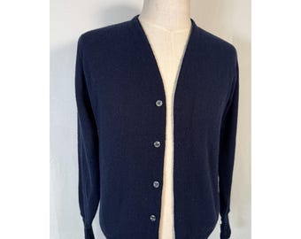 60's Lord James Gray Cardigan Sweater 100% Virgin Orlon Acrylic