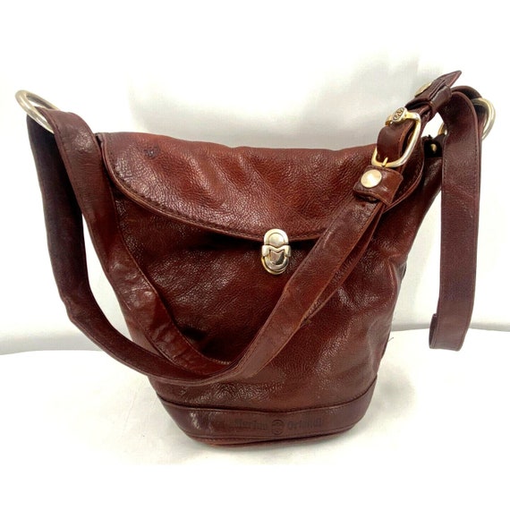 Marino Orlandi Vintage Womens Bucket Bag Drawstring Made In Italy Leather  Brown | Vintage ladies, Leather, Bucket bag
