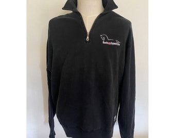 Vintage Roots Canada Equestrian 1/4 Zip Pullover Sweatshirt Charcoal Men's Sz M