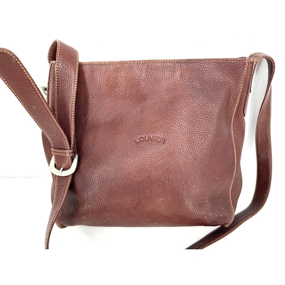 Vintage Louvier Paris Cognac Brown Pebbled Genuine Leather Hobo Bag Shoulder Handbag Purse Etsy