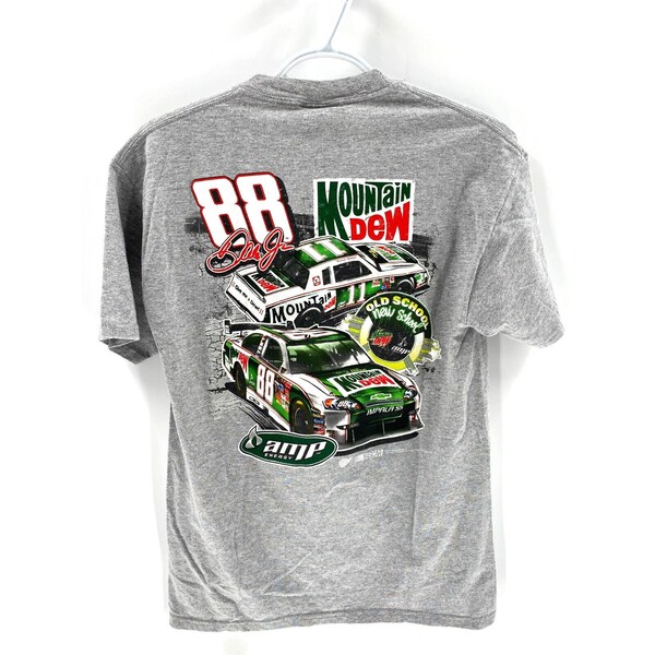 Vintage 2008 NASCAR Dale Earnhardt Jr #88 Mountain Dew Racing Camiseta Gris Hombre Sz M