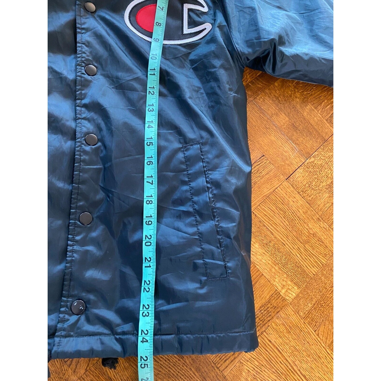 Champion faux shearling outlet lined coach's jacket