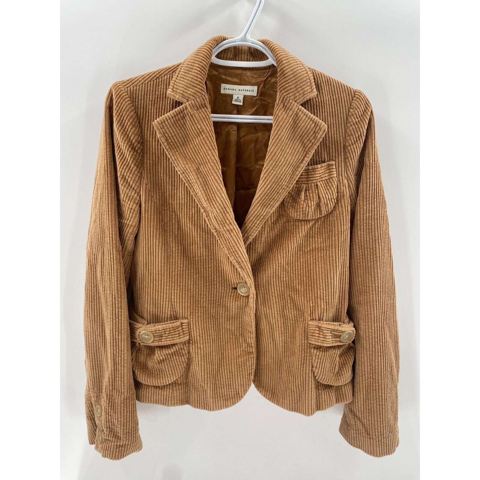 Vintage 90 s BANANA REPUBLIC Copper Brown Corduroy Blazer Jacket Women s Sz 8 Etsy Canada