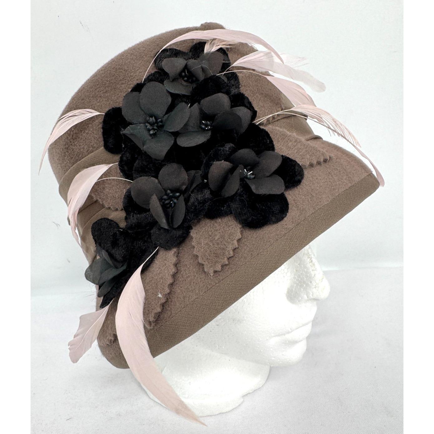 Chic Black Women\'s Hat with Textured Brim by Lilliput The vintage vibe $625 perfect for Derby Day, a stunning  main image 3