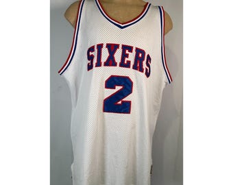 Vintage 1982-83 Moses Malone #2 Sixers Jersey: NBA Philadelphia 76ers, XL