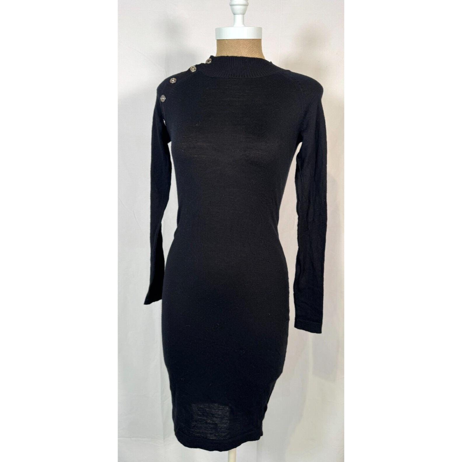 Ralph Lauren Black Label, Vintage Ralph Lauren Black Label Merino Wool Knit Pencil Dress (Sz M)