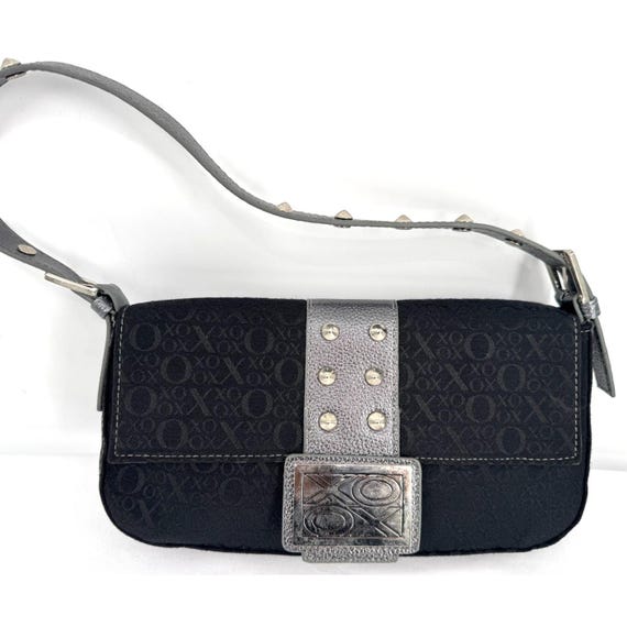 Buy Vintage 90s Y2K XOXO Black Logo Canvas Leather Trim Shoulder 