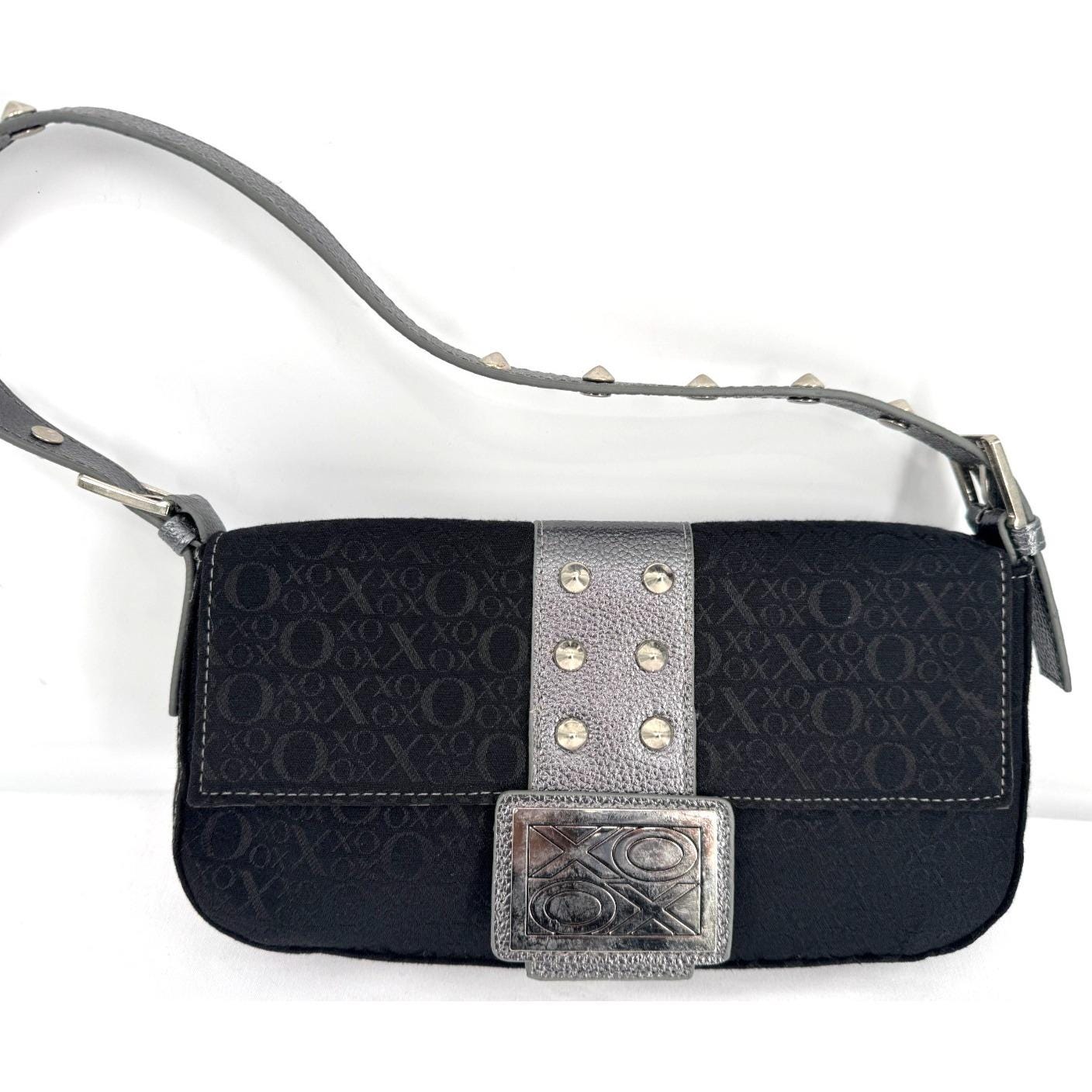 バッグ Y2K Studs Shoulder Bag Black Leather Vintage Brown Y2K Style Shoulder Bag - Large Capacity, Retro