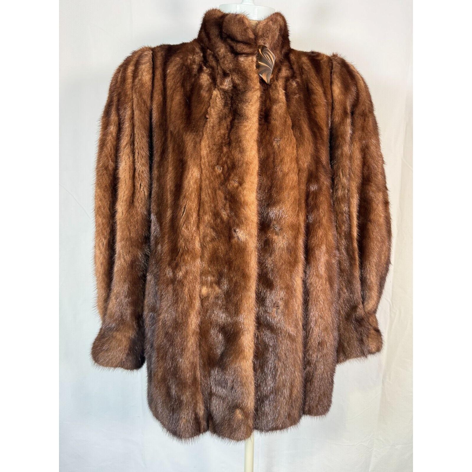 ミンクの毛皮コート Siberian Fur Store sankyo shokai ミンク コート シルバーフォックス トリミング