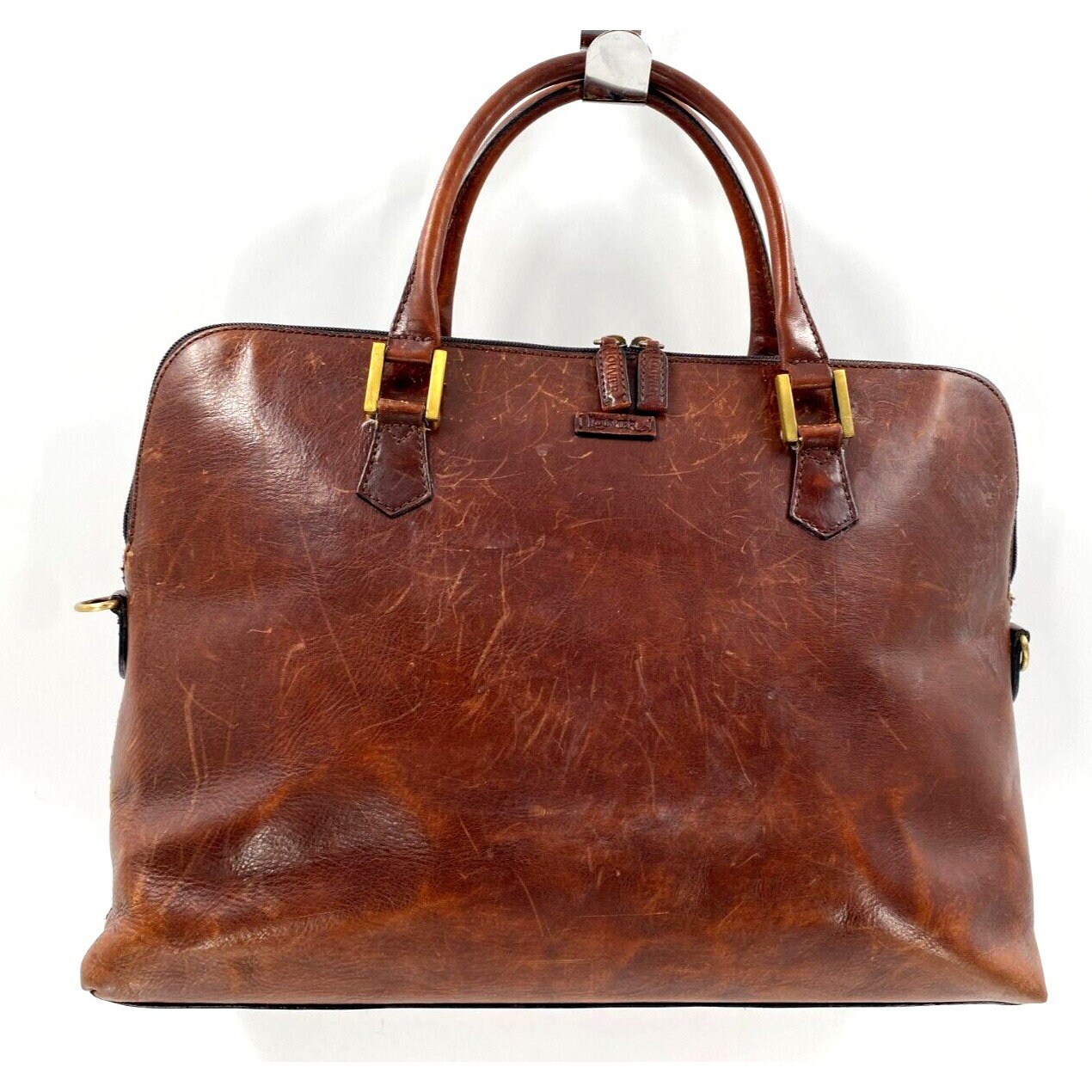 Leather Tote Louvier Paris Bags Vintage LOUVIER Paris Brown Patina - Main Image