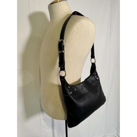 Vintage ROOTS CANADA Black Pebbled Leather Hobo Bag Handbag Purse Quilted Etsy Ireland