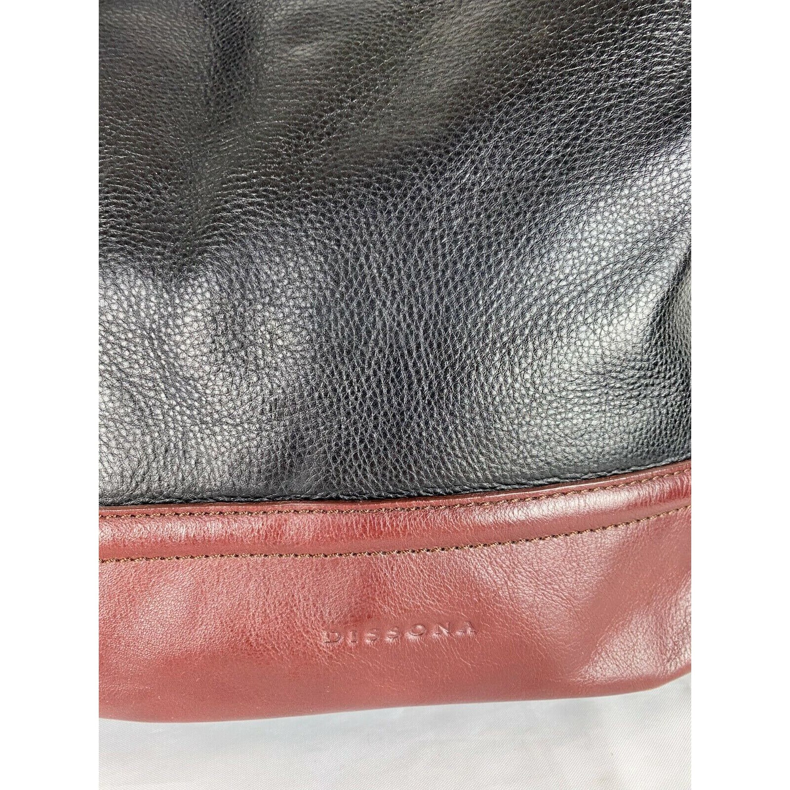 Dissona Large Leather Hobo Shoulder Bag