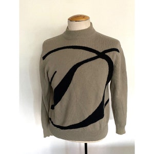 Vintage S.T. Dupont Soft Luxurious Brown Wool Crew Neck Pullover Sweater Men&#39;s Sz M