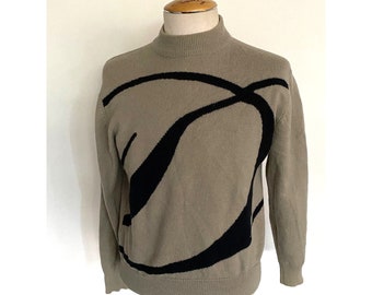 millésime S.T. Dupont Soft Luxurious Brown Wool Crew Neck Pull Pull Homme Sz M